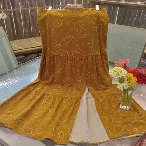 NWOT Nine West Crosshatch Tiered Maxi Skirt, Copper, L